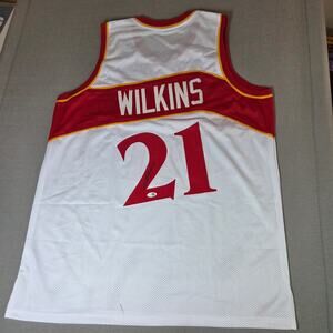 Dominique Wilkins Signed Custom Atlanta Hawks #21 Jersey XL JSA Witnessed